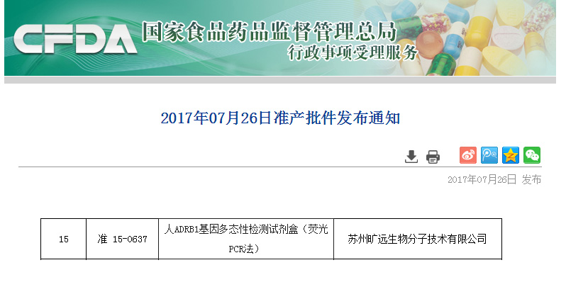 喜讯！苏州尊龙凯时官网生物ADRB1项目喜获Ⅲ类医疗器械注册证!